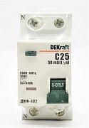 дифавтомат диф-102 1р+n 25а 30mа (dekraft)