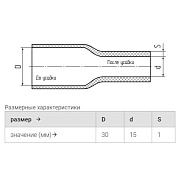 трубка термоусадочная тнт-30/15 желтая в метровой нарезке (квт) 