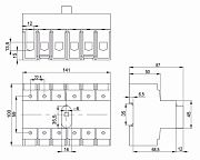 выключатель-разъединитель модульный врм-3 3p 80а iek