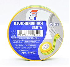 Изолента ПХВ Klebebander 15*20 желто-зеленая