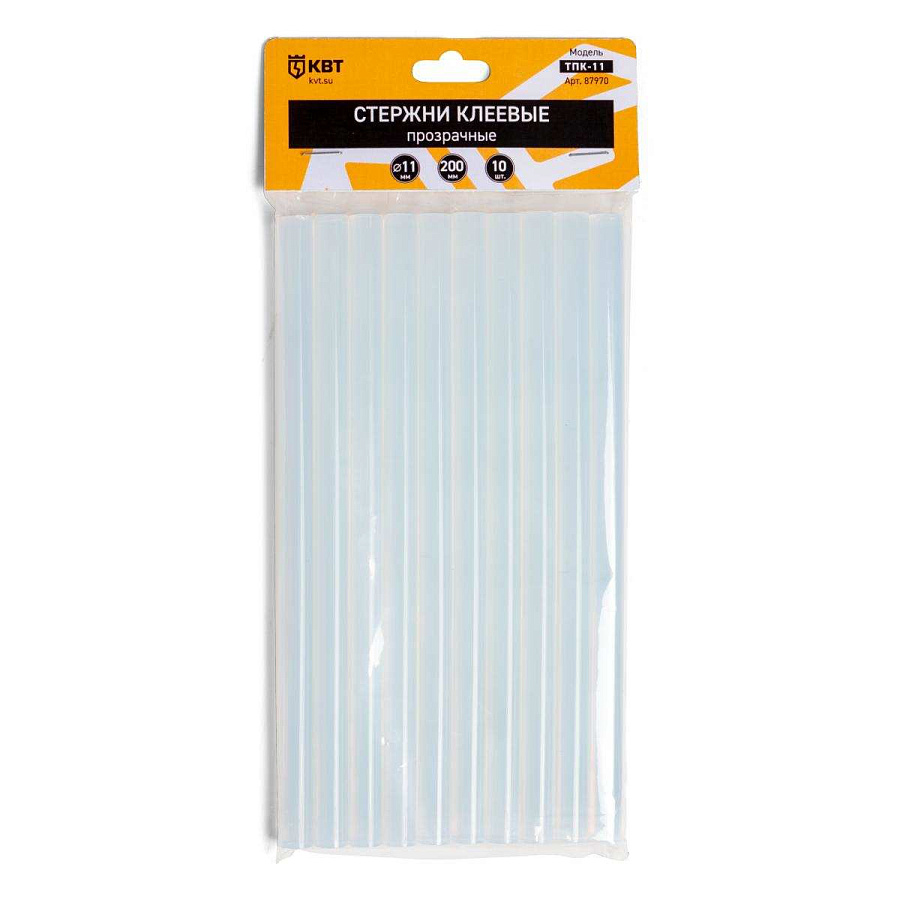 стержни клеевые прозрачные тпк-11 (упак.10шт) ™квт 