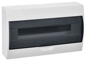 Корпус пластиковый ЩРН-П-18 черн. прозр. дверь IP41 GENERICA