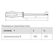 отвёртка диэлектрическая  шлицевая 4.0х100 серия профи (квт) 