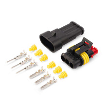 Разъём герметичный автомобильный РГА-3П (10шт/уп) (КВТ)