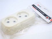 колодка "эксперт" без з/к 2 гнезда 10а  ekf 