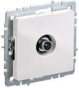 brite розетка tv проходная ртв10-0-брб белый iek