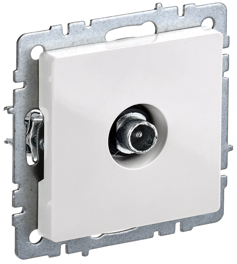 brite розетка tv проходная ртв10-0-брб белый iek