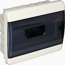 Щит встраиваемый 12 мод. IP41 (BVK 40-12-1) прозрачная черная дверца (Текфор)