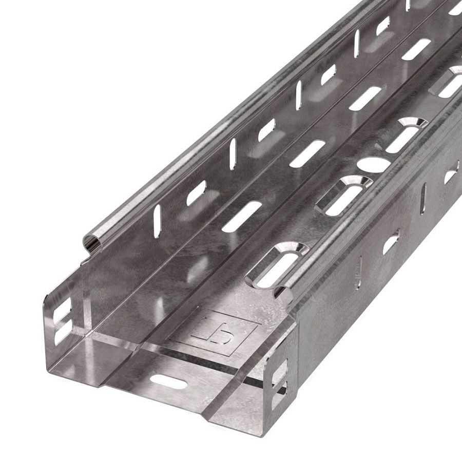 лоток перфорированный стандарт 100х50х3000 (0,7 мм) (24 м/уп) промрукав