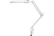 светильник дельта настольный на струбцине с эпра 11вт с лампой клл 2g7 белый