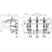 выключатель нагрузки внр-10/630-20з с пр-10, пр-17, фарфоровые изоляторы (вэмз)