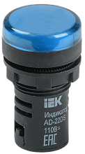Лампа AD22DS(LED) матрица d=22мм синий 24В АС/DC IEK