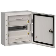 titan 5 корпус металлический щрн-12 (1х12) 335х310х140мм ip54 серый (одна дверь) iek