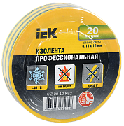 изолента пвх 0,18х19мм желто-зеленая  (20м) иэк 