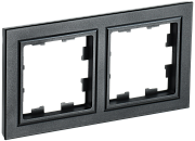 brite рамка 2-местная ру-2-брч черный iek