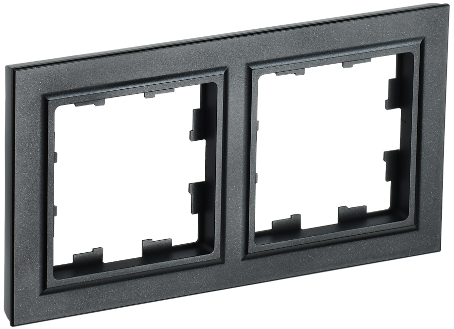 brite рамка 2-местная ру-2-брч черный iek