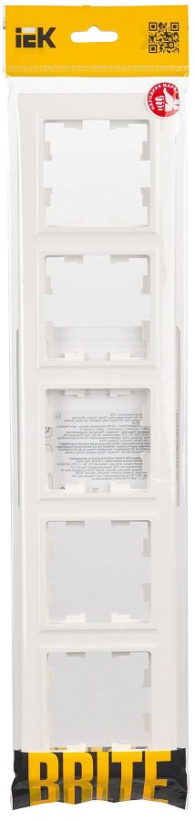 brite рамка 5-местная ру-5-брб белый iek