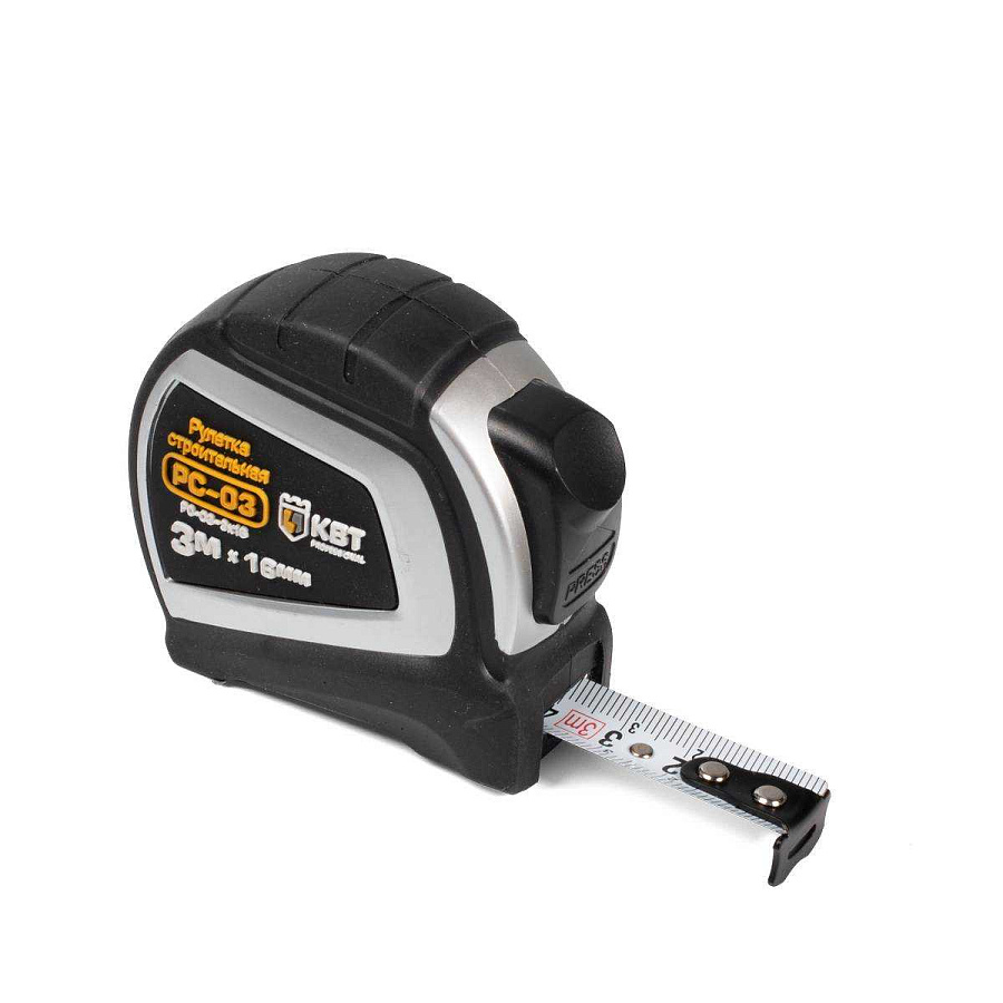 рулетка строительная рс-03-3х16 (3 метра)  ™квт   