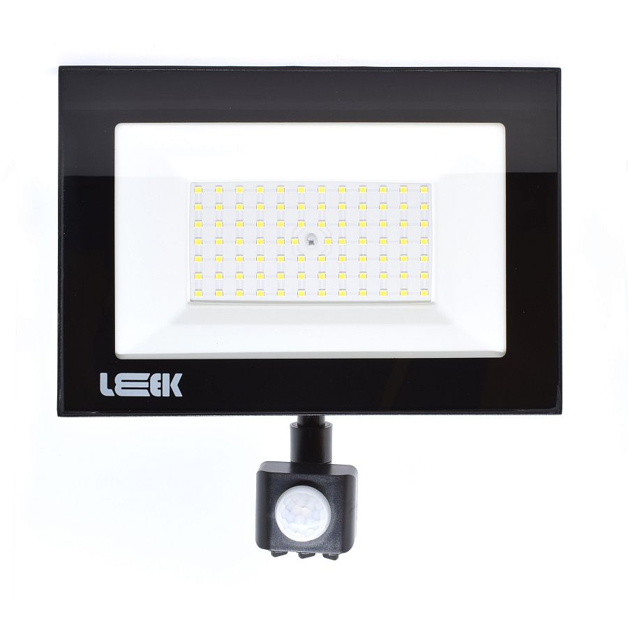 прожектор светодиодный le led fl ir  100w black ip65 с сенсором (leek)