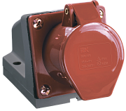 розетка стационарная сси-124 32а 3р+ре 380в ip44 iek 