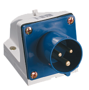 вилка стационарная сси-513 16а 2p+pe 200-250в ip44 iek 