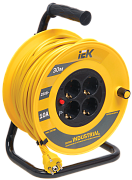 катушка ук30 с термозащитой 4 места 2p+pe/30м 3х1,5мм2 industrial iek