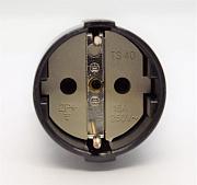 гнездо штепсельное "евро" 16а 250в (черный) ekf