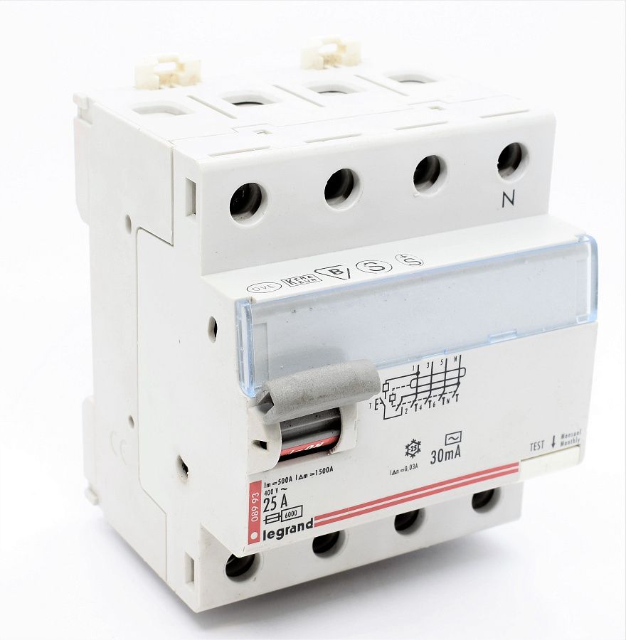 выключатель дифференциальный (узо) dx 4p 25а 30mа legrand