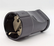 гнездо штепсельное "евро" 16а 250в (черный) ekf