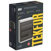 tekfor корпус пластиковый кмпн-54 ip65 черная прозрачная дверь iek
