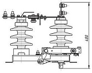 разъединитель рлнд-1-10 ii /400а ухл1 с приводом прнз-10 (алюминий) щк