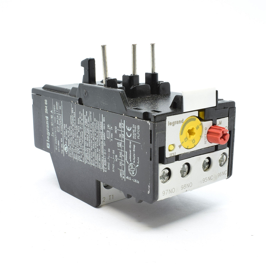 реле тепловое rtx-1 (10-16а) 1н.о+1н.з (типоразмер 1) legrand (29466) 