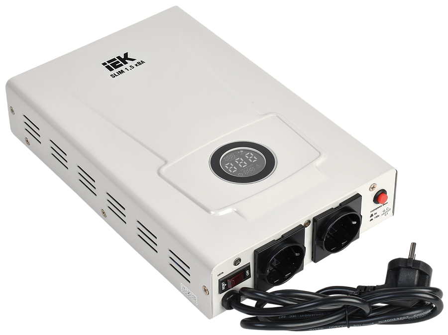 стабилизатор напряжения настенный slim 1,5ква iek