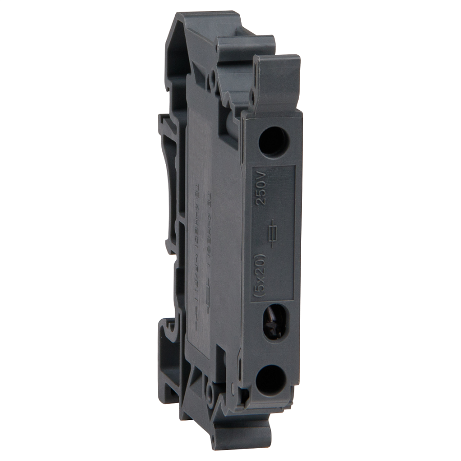 клемма для предохранителей с индикатором opticlip tb-4-hesila-250v-(5x20)-6,3a-(0,5-6)-черный 