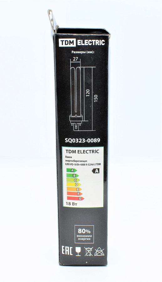 лампа клл-pd-18вт-4000k-g24d-2 tdm 