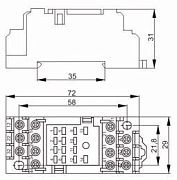 розетка ors-g-2-4 для реле ogr-2 4c oni 