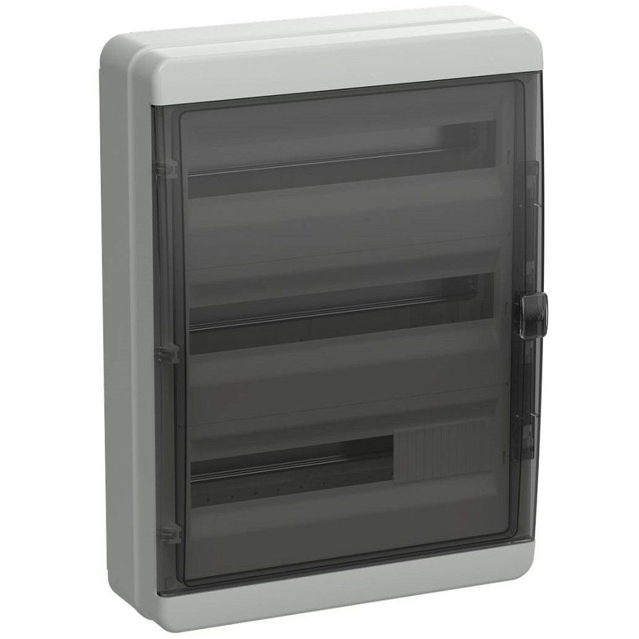 tekfor корпус пластиковый кмпн-54 ip65 черная прозрачная дверь iek