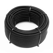 труба гофрированная пп безгалогенная (hf) разрезная черная dвн 14,1 мм, dнар 20 мм (25м/уп) промрукав