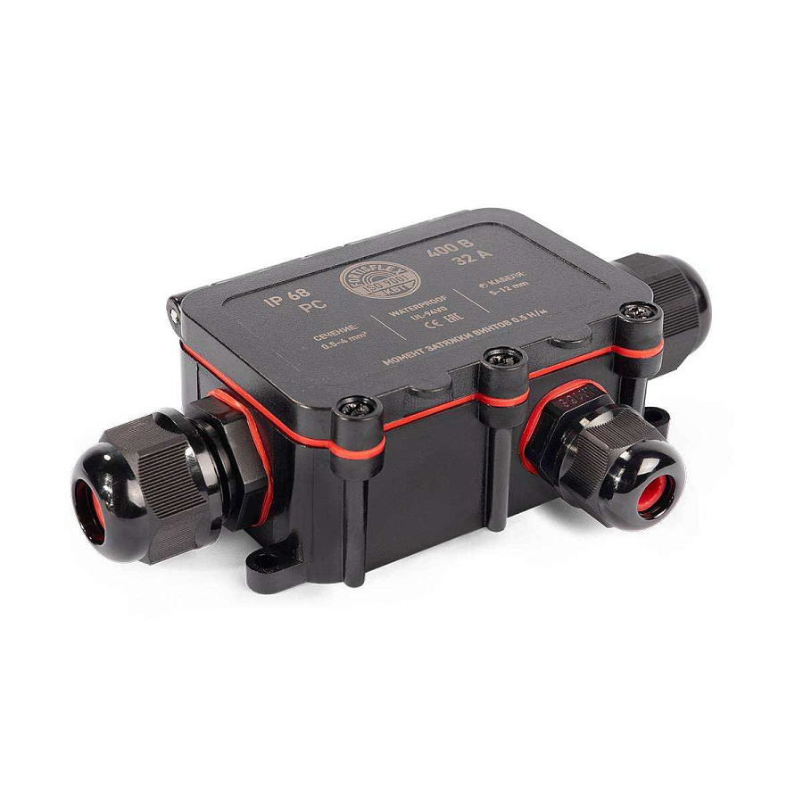 коробка распределительная герметичная 3-х вводная mg box m-3 ip68 (fortisflex)