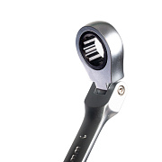 ключ комбинированный трещоточный с шарниром 19мм (квт) 