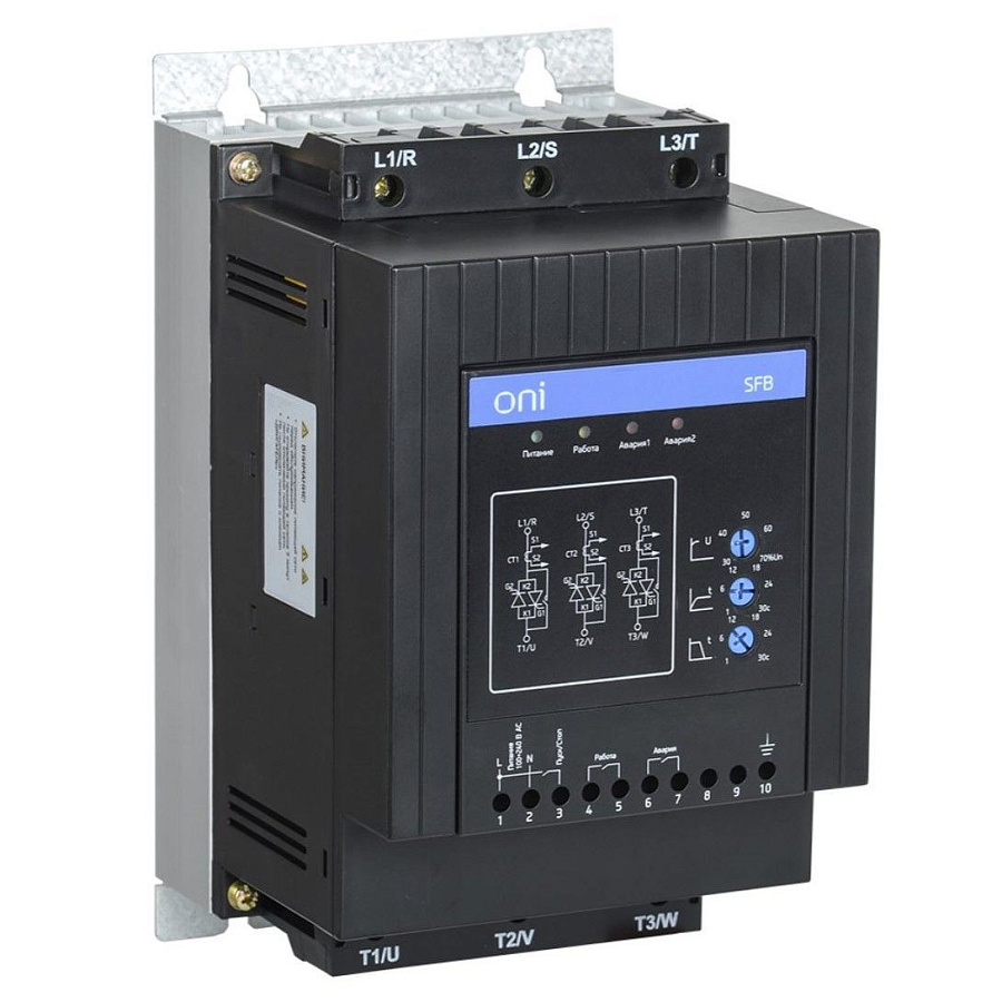устройство плавного пуска sfb 3ф 380в 30квт 60a uупр 110-220в modbus oni