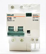 дифавтомат диф-101 2р 16а 30mа (dekraft)