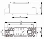 розетка ors-g-2-2 для реле ogr-2 2c oni 