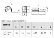 скоба смо 25-26 метал. однолапковая (100шт) (fortisflex) 