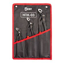 Набор переставных клещей НПК-03 серия ПРАКТИК с кнопочной самофиксацией (КВТ)