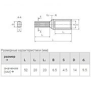 наконечник ншам-п 50-20 штыревой алюмо-медный (упак.50шт) (квт)