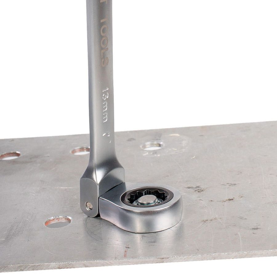 ключ комбинированный трещоточный с шарниром 19мм (квт) 