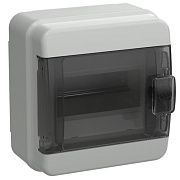 tekfor корпус пластиковый кмпн-6 ip65 черная прозрачная дверь iek