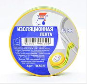 изолента пхв klebebander 15*20 желто-зеленая 