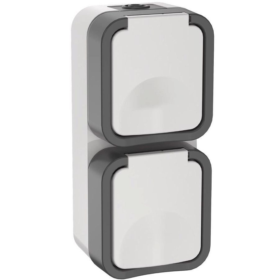 tors розетка 2-я с з/к кр. верт. 16а ip55 ts232 сер-бел iek